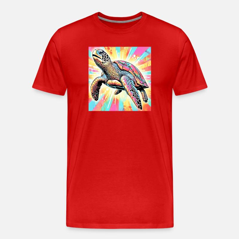 Schildkröte - Männer Premium Bio T-Shirt - Rot