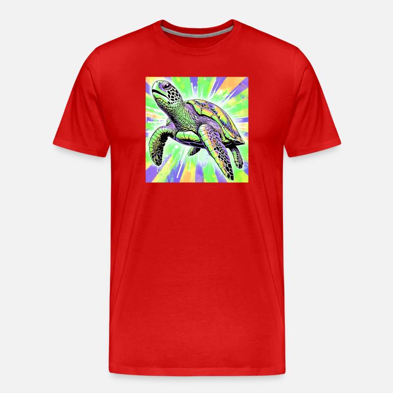 Schildkröte - Männer Premium Bio T-Shirt - Rot