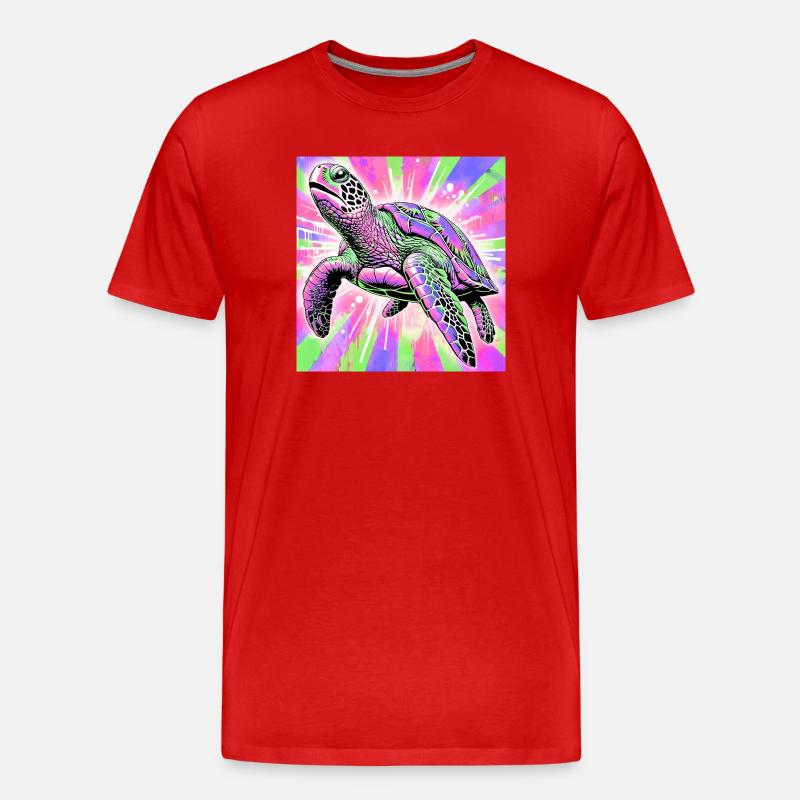 Schildkröte - Männer Premium Bio T-Shirt - Rot