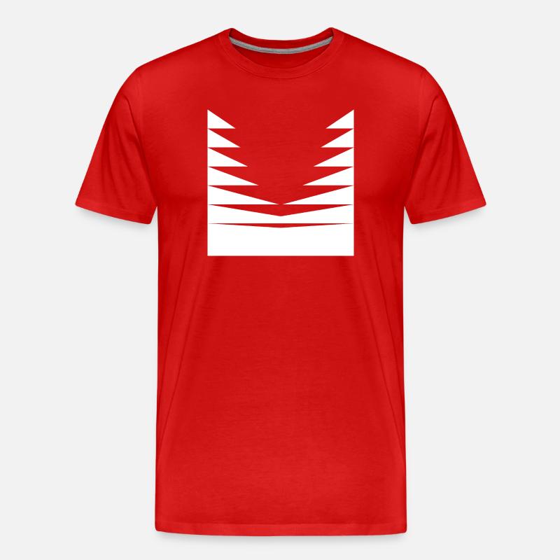 Conception du motif triangle - T-shirt bio Premium Homme - rouge