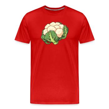 chou-fleur - T-shirt bio Premium Homme - rouge - Devant - Damien (186cm)