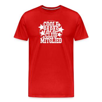 Cool Papas Club Member - Men's Premium Organic T-Shirt - red - Front - Damien (186cm)