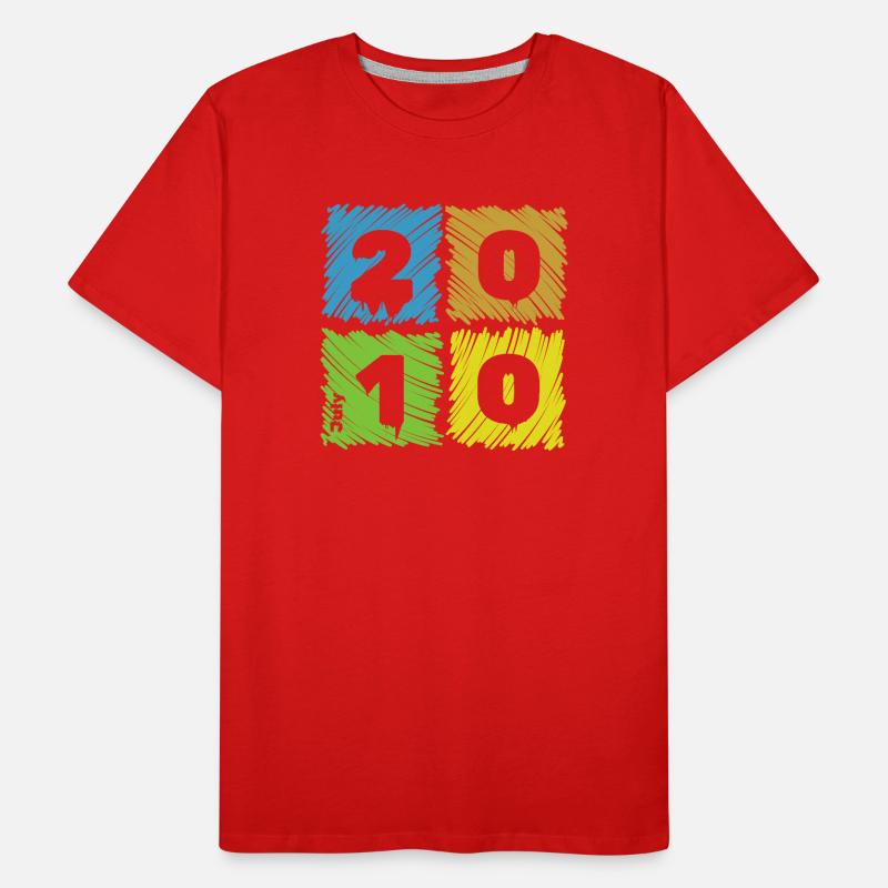 16. Écussons de Farbige du Geburtstag depuis 07/2010 T-shirt bio Premium Homme