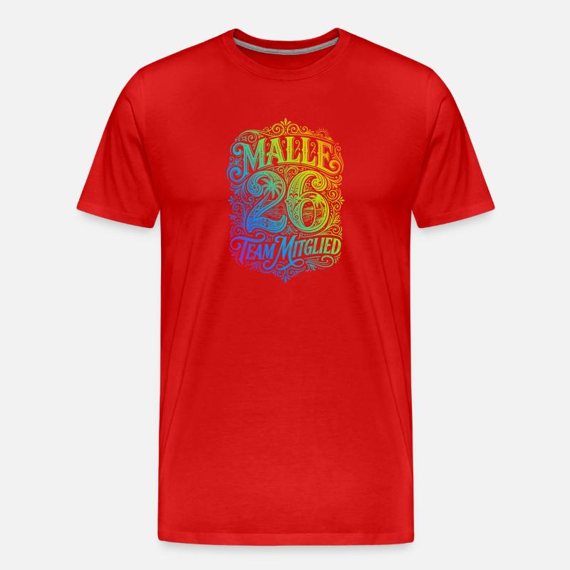 Malle 26 Multicoloured - Men's Premium Organic T-Shirt - red