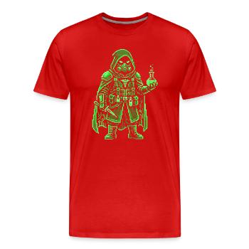 Punk Apothécary Pixel Art Hacker rétro - T-shirt bio Premium Homme - rouge - Devant - Damien (186cm)