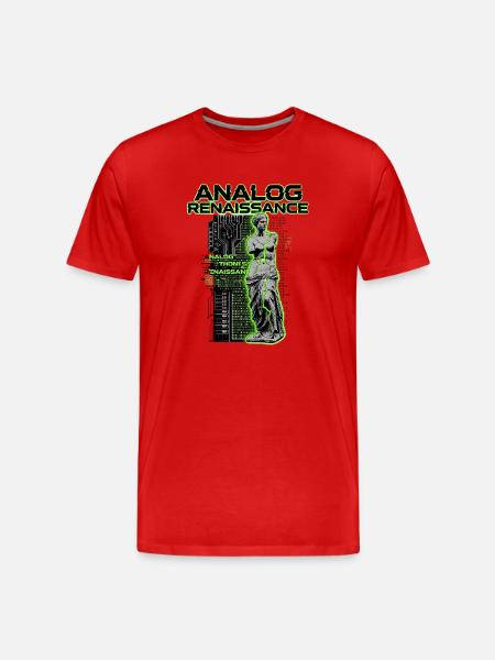 Analog Renaissance Cyberpunk - Men's Premium Organic T-Shirt - red