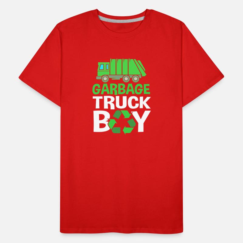 Mülleimer Müllwagen Müllauto Müllmann Männer Premium Bio T-Shirt