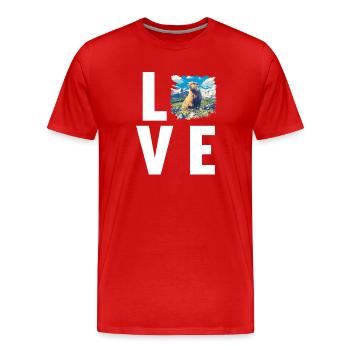 Marmottes Marmotte - T-shirt bio Premium Homme - rouge - Devant - Damien (186cm)