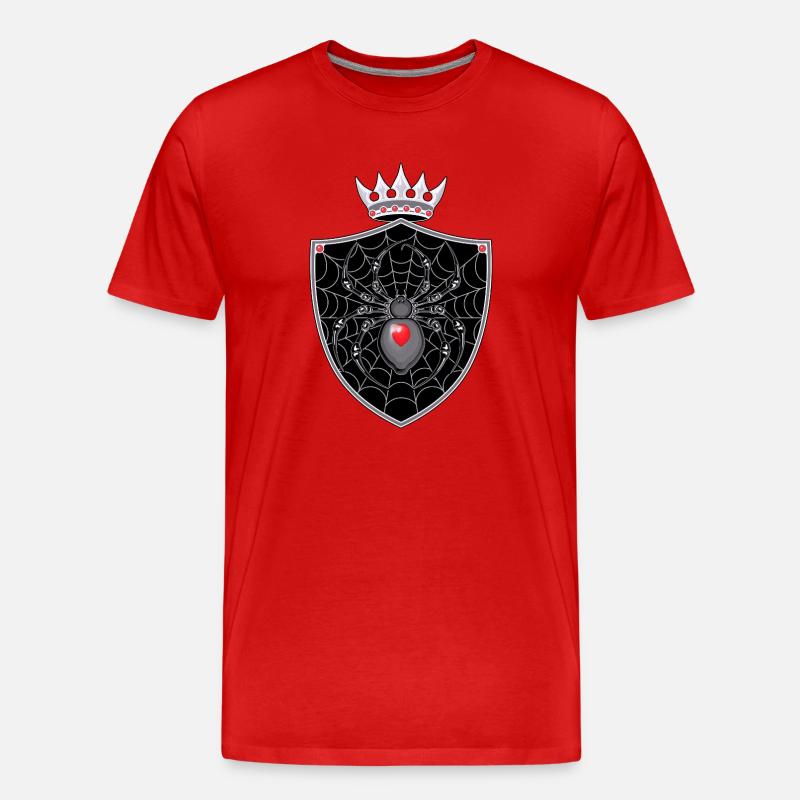 Motiv Wappen Spinne - Männer Premium Bio T-Shirt - Rot