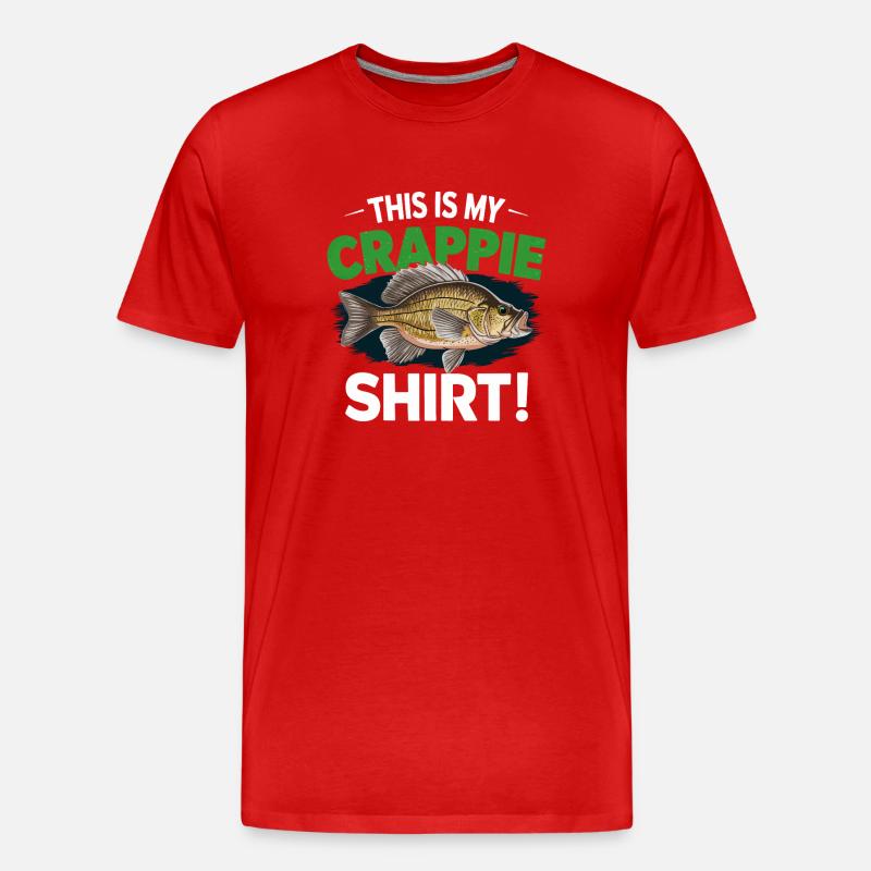 Crappie Shirt Spruch - Männer Premium Bio T-Shirt - Rot