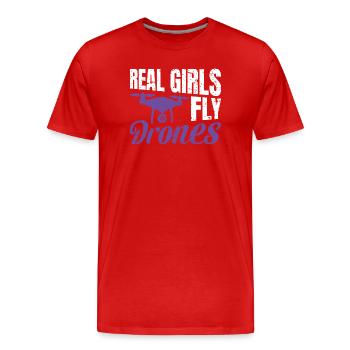 Mir Reichts Ich Geh Drohne Fliegen - Männer Premium Bio T-Shirt - Rot - Vorne - Damien (186cm)