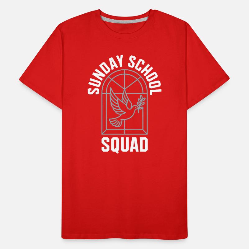 Sunday School Squad Emblem Men's Premium Organic T-Shirt