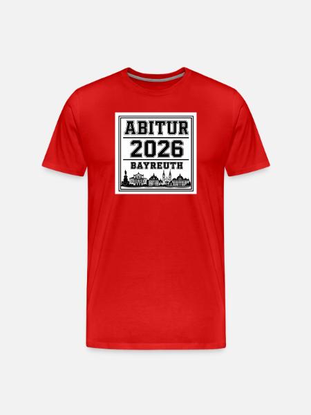 Abitur-2026-Bayreuth - Männer Premium Bio T-Shirt - Rot