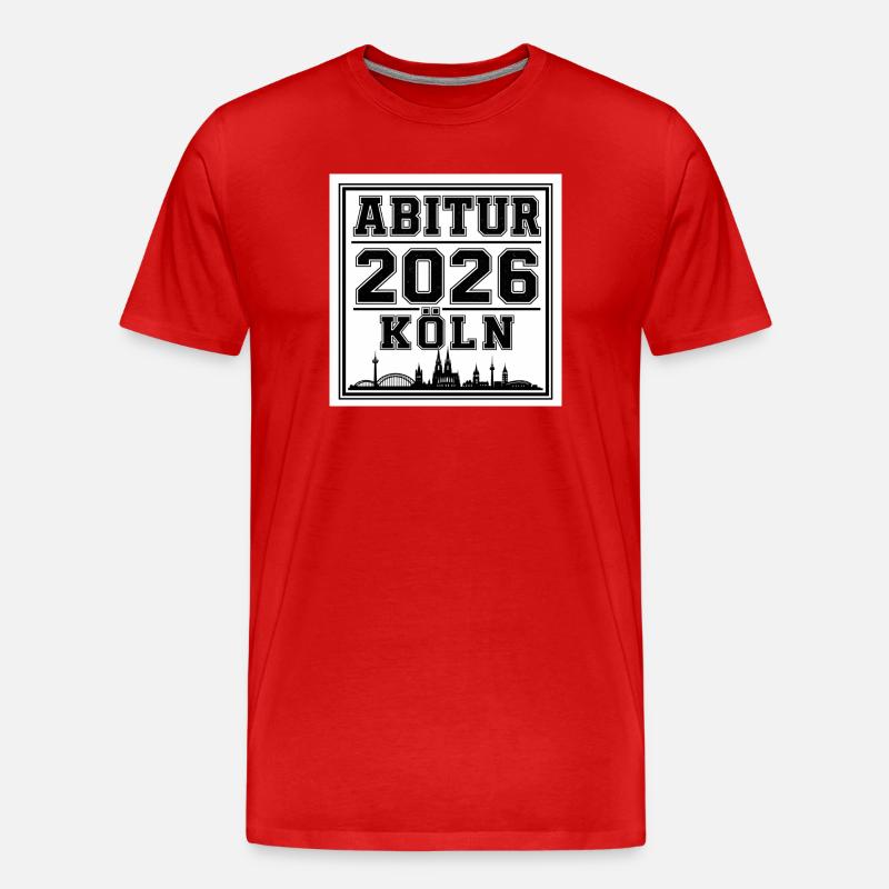 Abitur-2026-Koeln - Männer Premium Bio T-Shirt - Rot