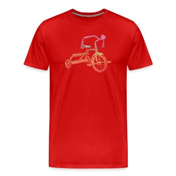 Dreirad - Männer Premium Bio T-Shirt - Rot - Vorne - Damien (186cm)