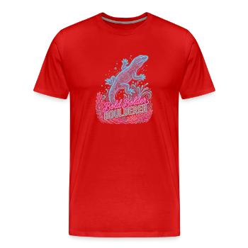 Bouldering Bold Bolder Boulderer - T-shirt bio Premium Homme - rouge - Devant - Damien (186cm)