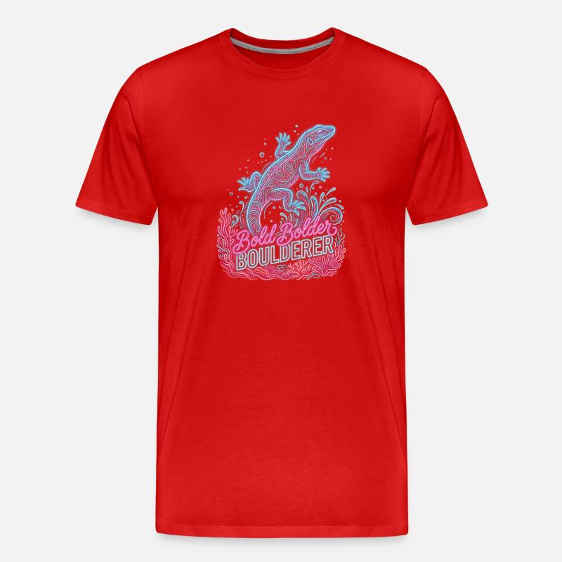 Bouldern Bold Bolder Boulderer - Männer Premium Bio T-Shirt - Rot