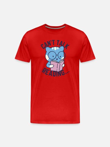 Can't Talk, Reading... - Men's Premium Organic T-Shirt - red