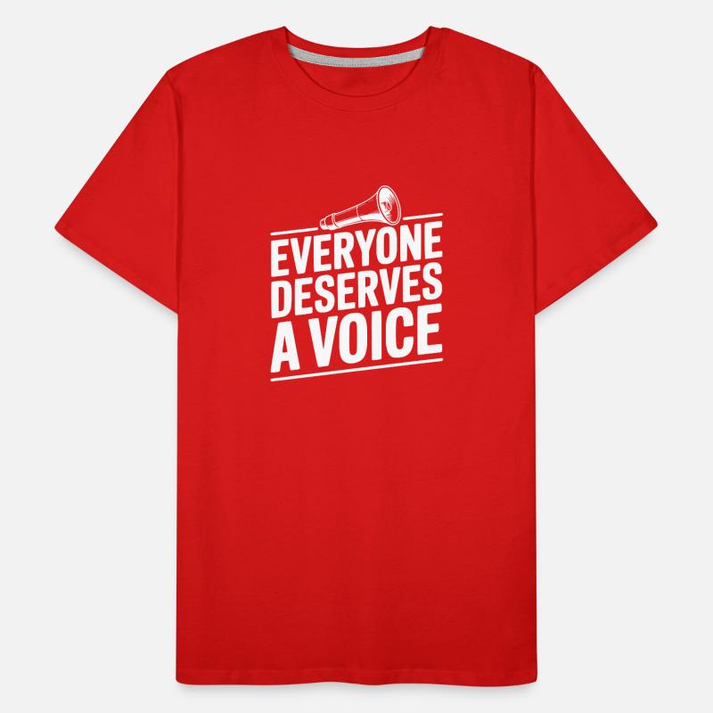 Jeder verdient eine Stimme Männer Premium Bio T-Shirt