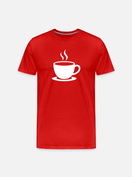 Café - T-shirt bio Premium Homme - rouge