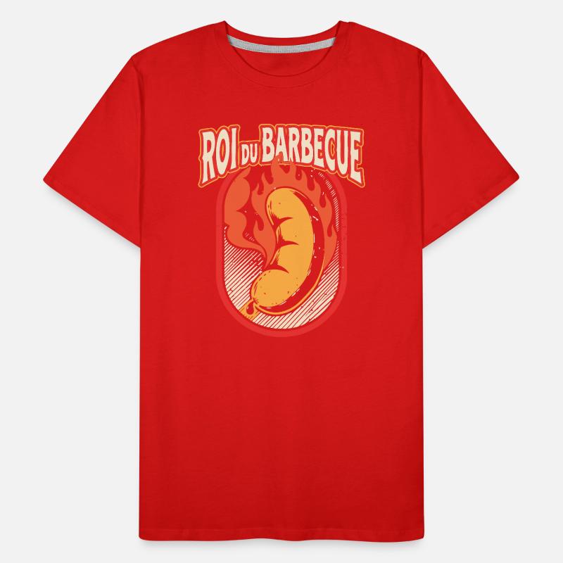 Roi du Barbecue Feu T-shirt bio Premium Homme