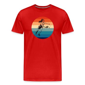 Pickleball Game Design for Pickleball Coach Fans - Men's Premium Organic T-Shirt - red - Front - Damien (186cm)