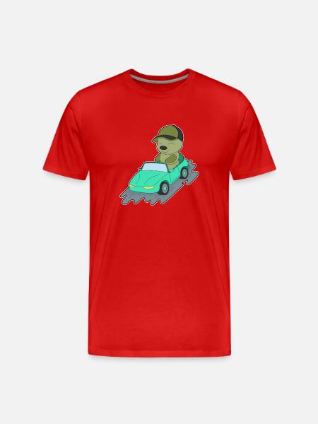 Caterpillar Car - Men's Premium Organic T-Shirt - red