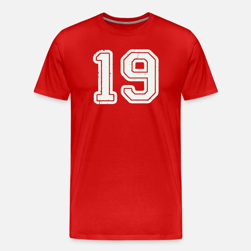 19 - Männer Premium Bio T-Shirt - Rot