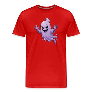 Ghost Haunted Design - Men's Premium Organic T-Shirt - red - Front - Damien (186cm)
