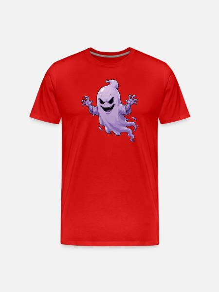 Ghost Haunted Design - Men's Premium Organic T-Shirt - red