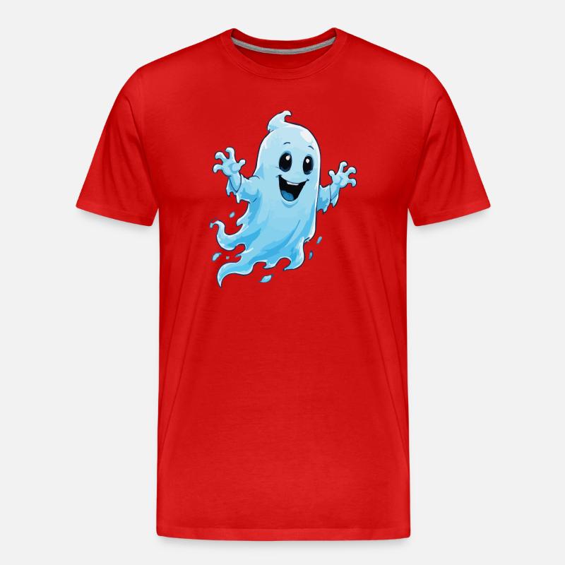 Fröhlicher Geist Cartoon - Männer Premium Bio T-Shirt - Rot