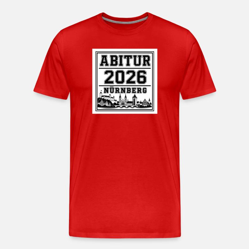Abitur-2026-Nuernberg - Männer Premium Bio T-Shirt - Rot