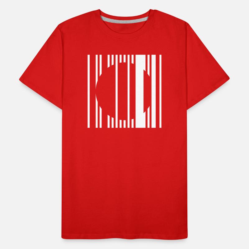 Vertical Stripe Circle Men's Premium Organic T-Shirt
