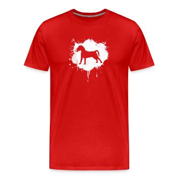 Croquis de chien - T-shirt bio Premium Homme - rouge - Devant - Damien (186cm)