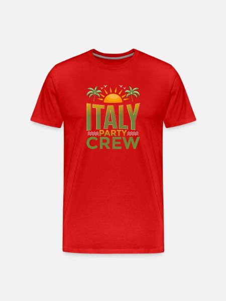 Italien Party Crew - Männer Premium Bio T-Shirt - Rot