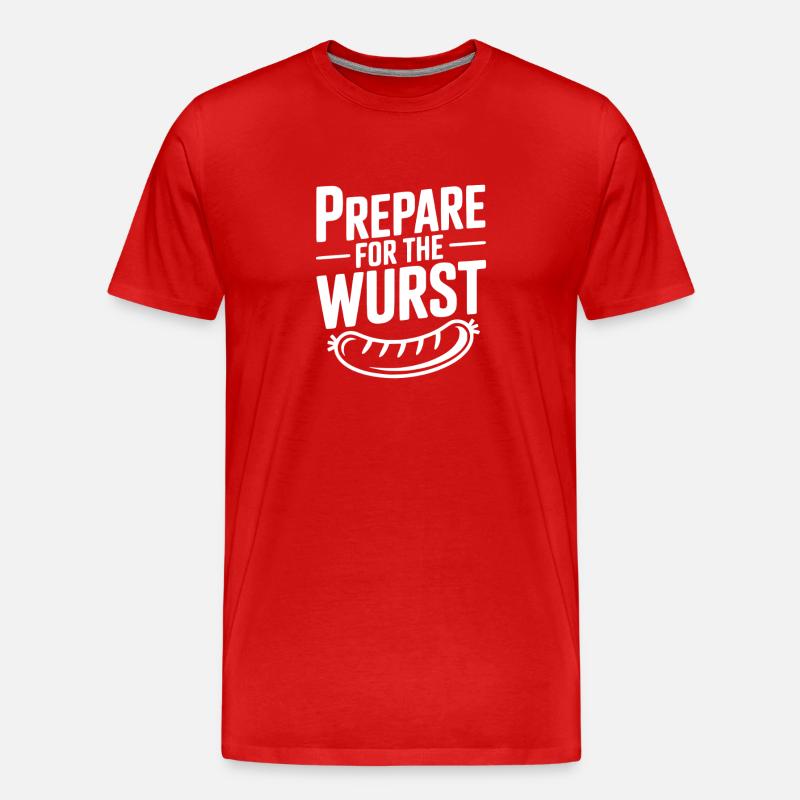 Préparez-vous à la Wurst - T-shirt bio Premium Homme - rouge