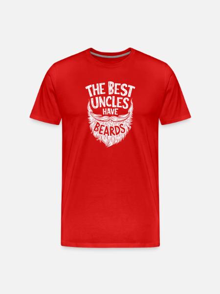 The best uncles have beards - Men's Premium Organic T-Shirt - red