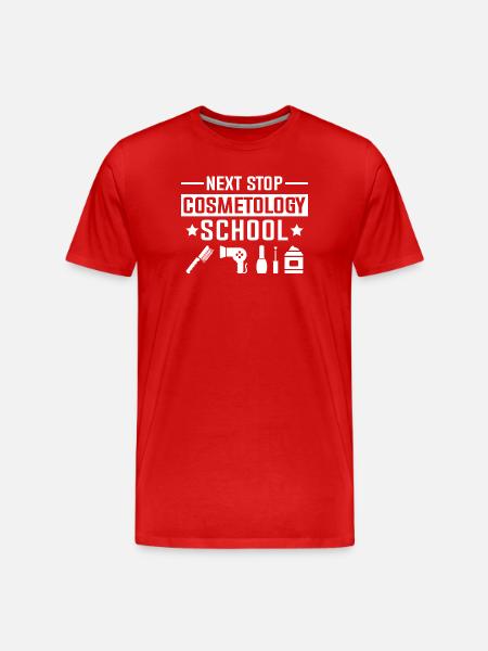 Next stop: Cosmetics school - Men's Premium Organic T-Shirt - red