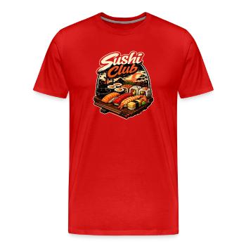 Sushi Club Japanese Food Lover Design - Männer Premium Bio T-Shirt - Rot - Vorne - Damien (186cm)