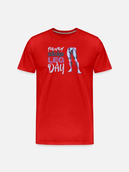 Never Skid Leg Day Graphic - Men's Premium Organic T-Shirt - red