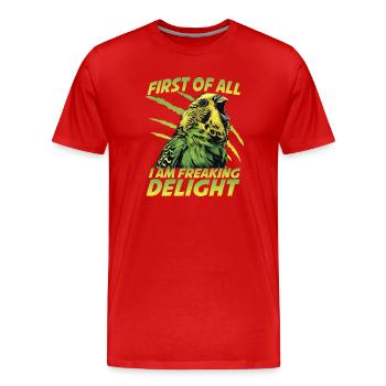 Habit perruche d’ami perruche Welli - T-shirt bio Premium Homme - rouge - Devant - Damien (186cm)