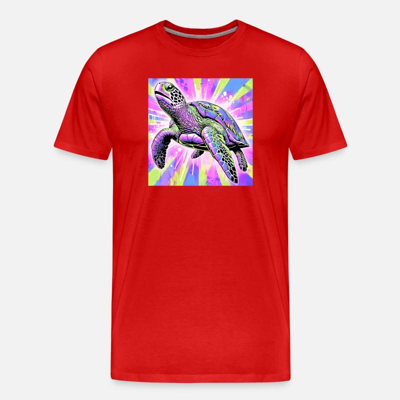 Schildkröte - Männer Premium Bio T-Shirt - Rot
