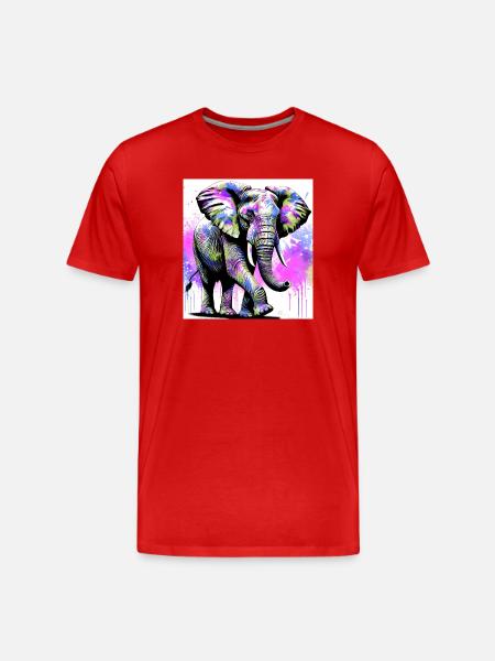 elephant - Men's Premium Organic T-Shirt - red