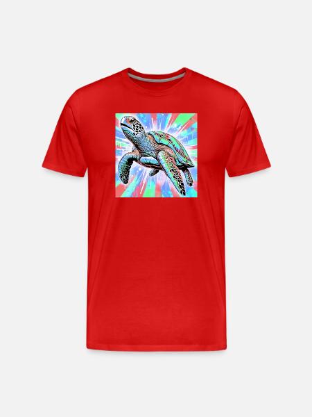 turtle - Men's Premium Organic T-Shirt - red