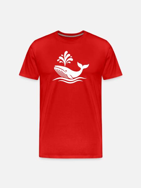 baleine - T-shirt bio Premium Homme - rouge