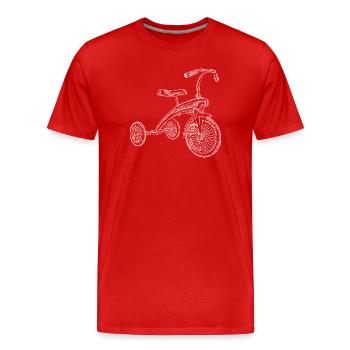 Dreirad - Männer Premium Bio T-Shirt - Rot - Vorne - Damien (186cm)