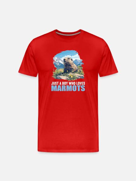 Marmots Groundhog - Men's Premium Organic T-Shirt - red