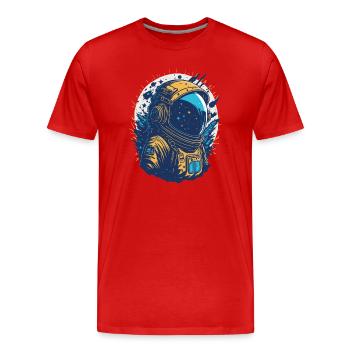 Star Astronaut en orbite - T-shirt bio Premium Homme - rouge - Devant - Damien (186cm)