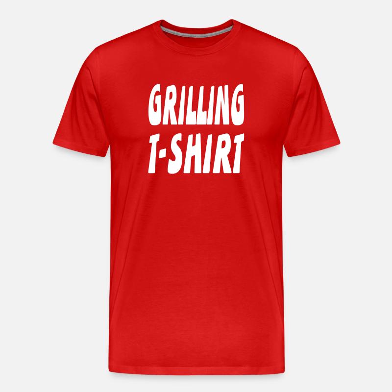 Grill - Men's Premium Organic T-Shirt - red