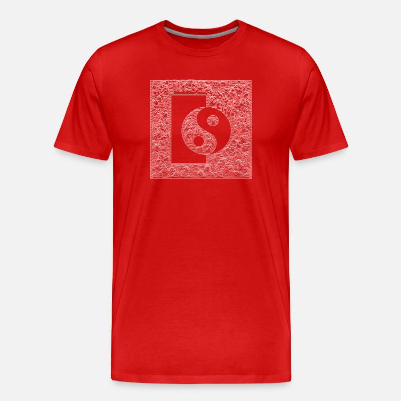 Yin Yang – Weiß - Männer Premium Bio T-Shirt - Rot